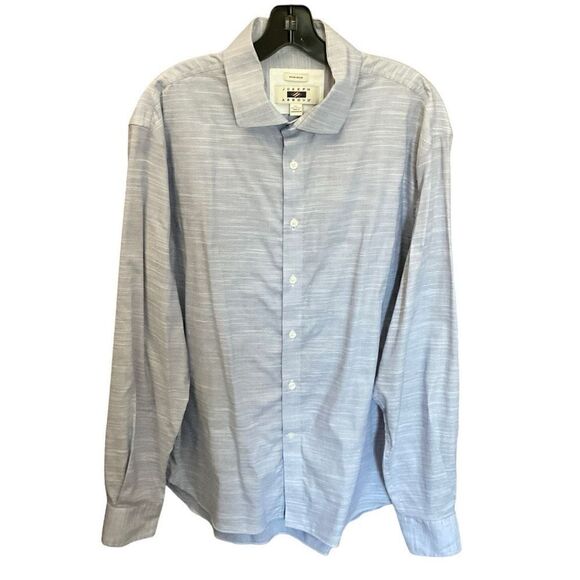 Joseph Abboud Shirt Collar Button Down Cotton Blue White Non Iron Mens Size XL - Picture 1 of 8